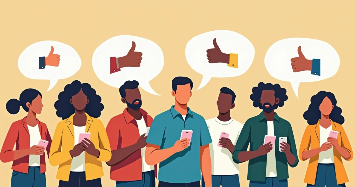 Eleitores respondendo pesquisa de opinião digital 