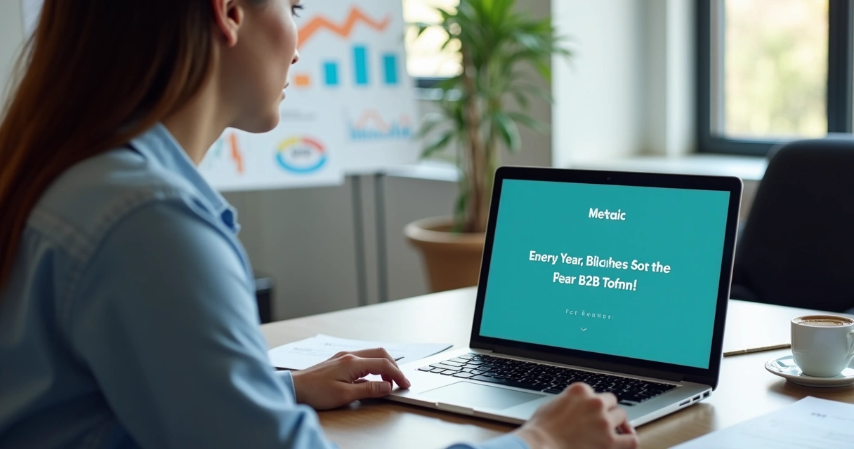 Profissional adaptando mensagem de prospecção em notebook