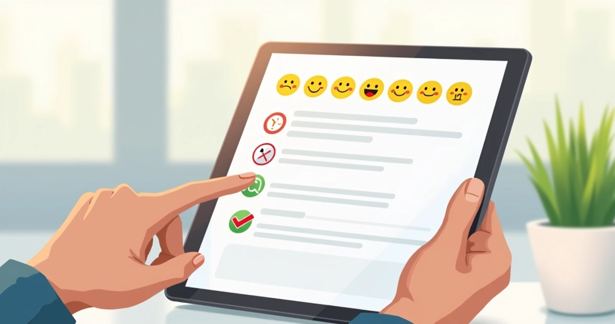 Cliente preenchendo pesquisa de satisfação digital 