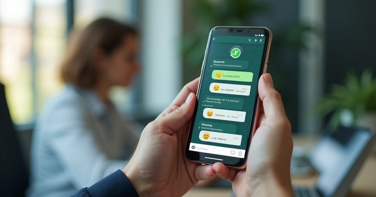 Tela de WhatsApp com pesquisa de satisfação para cliente 