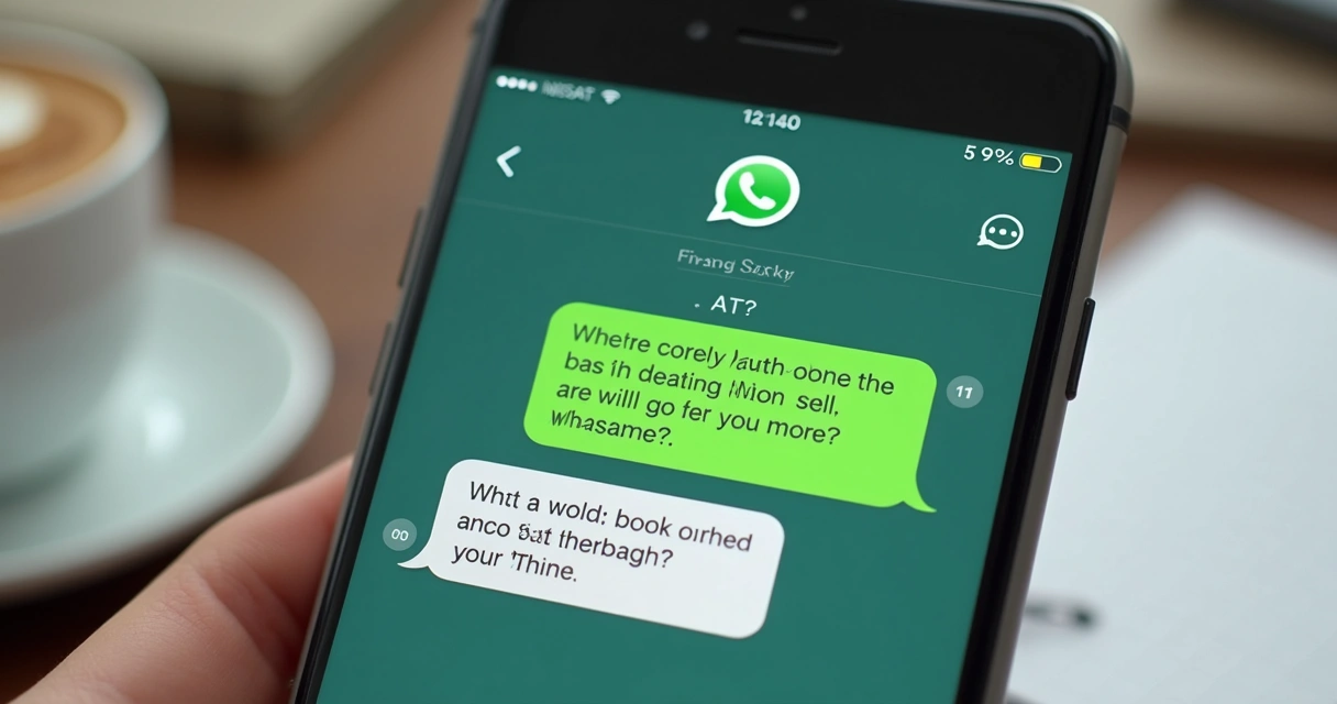 Exemplo de tela de WhatsApp com conversas simulando pesquisa de feedback