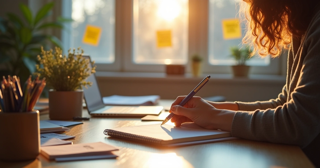 Pessoa em ambiente de trabalho mudando objetos de lugar 