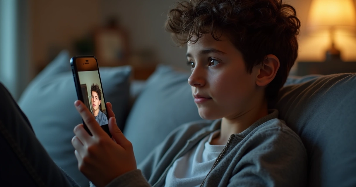 Pessoa assistindo vídeo curto em smartphone