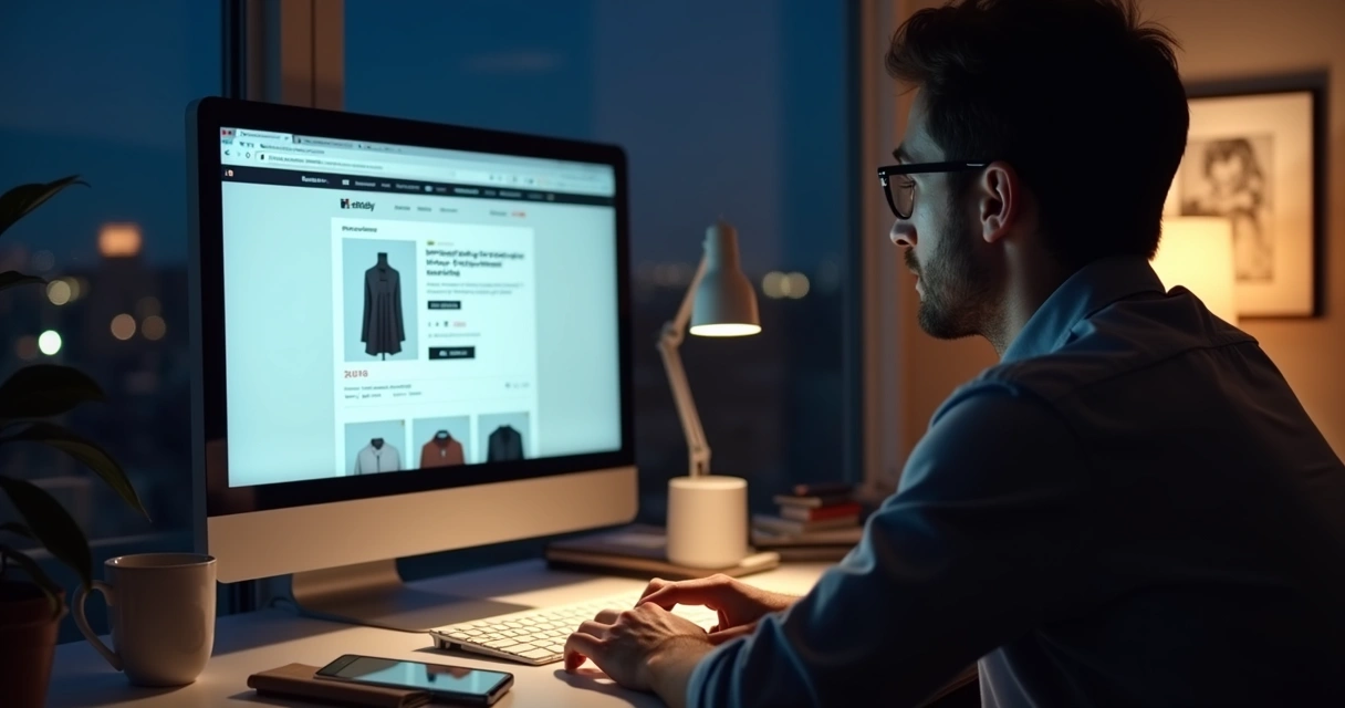 Pessoa assistindo a anúncio de retargeting em computador 