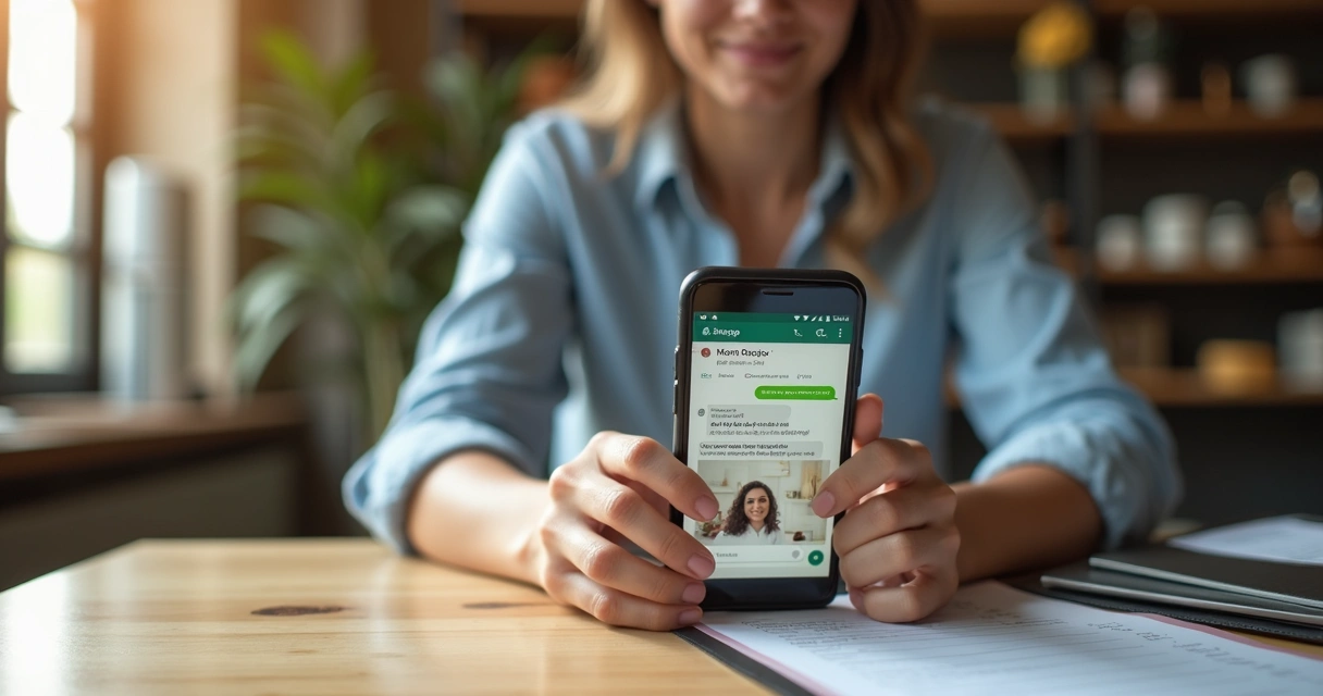 Pessoa negocia venda de produto pelo WhatsApp 