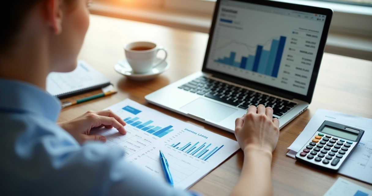 Pessoa utilizando computador para quitar financiamento imobiliário com FGTS 