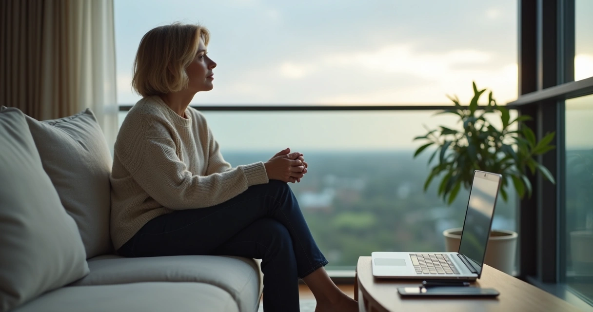 Pessoa sentada perto da janela refletindo sobre mudanças inesperadas 