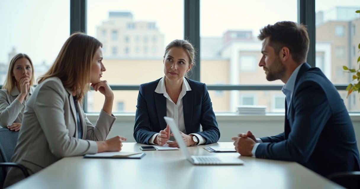 Pessoa mantendo a calma em conversa tensa no trabalho 