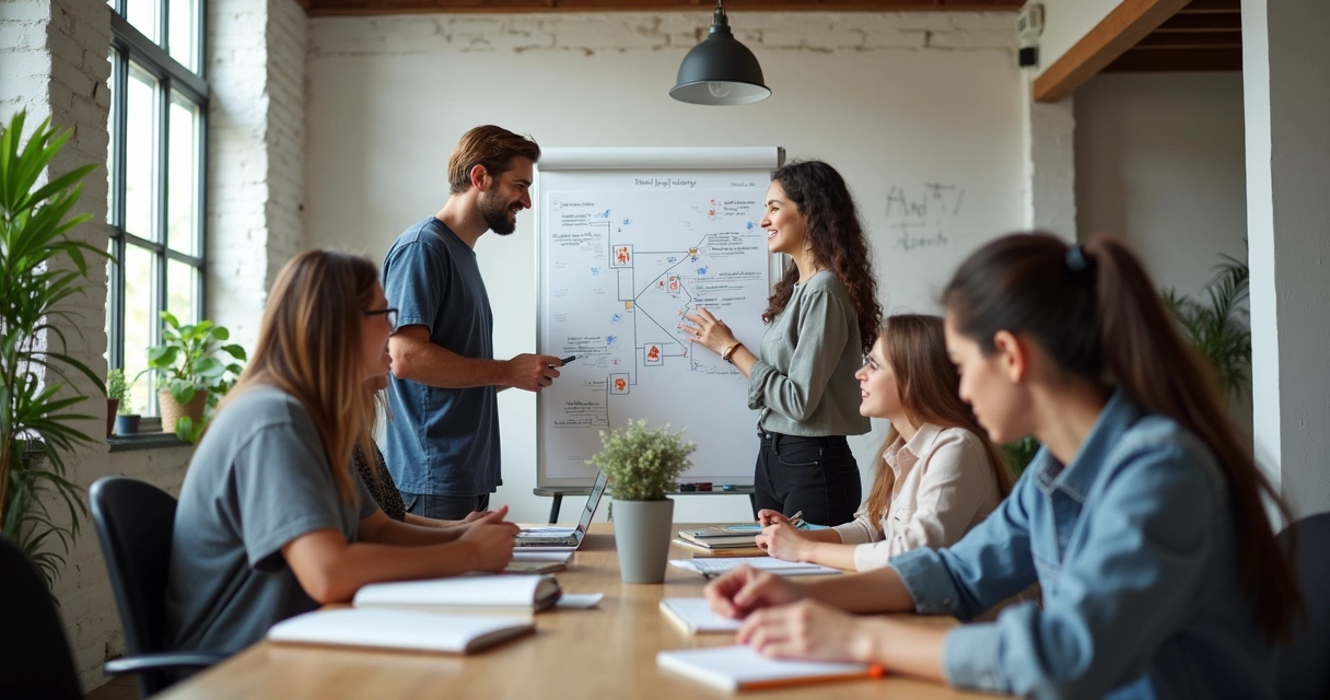 Grupo aplicando ideias em atividades de trabalho, estudo e voluntariado 