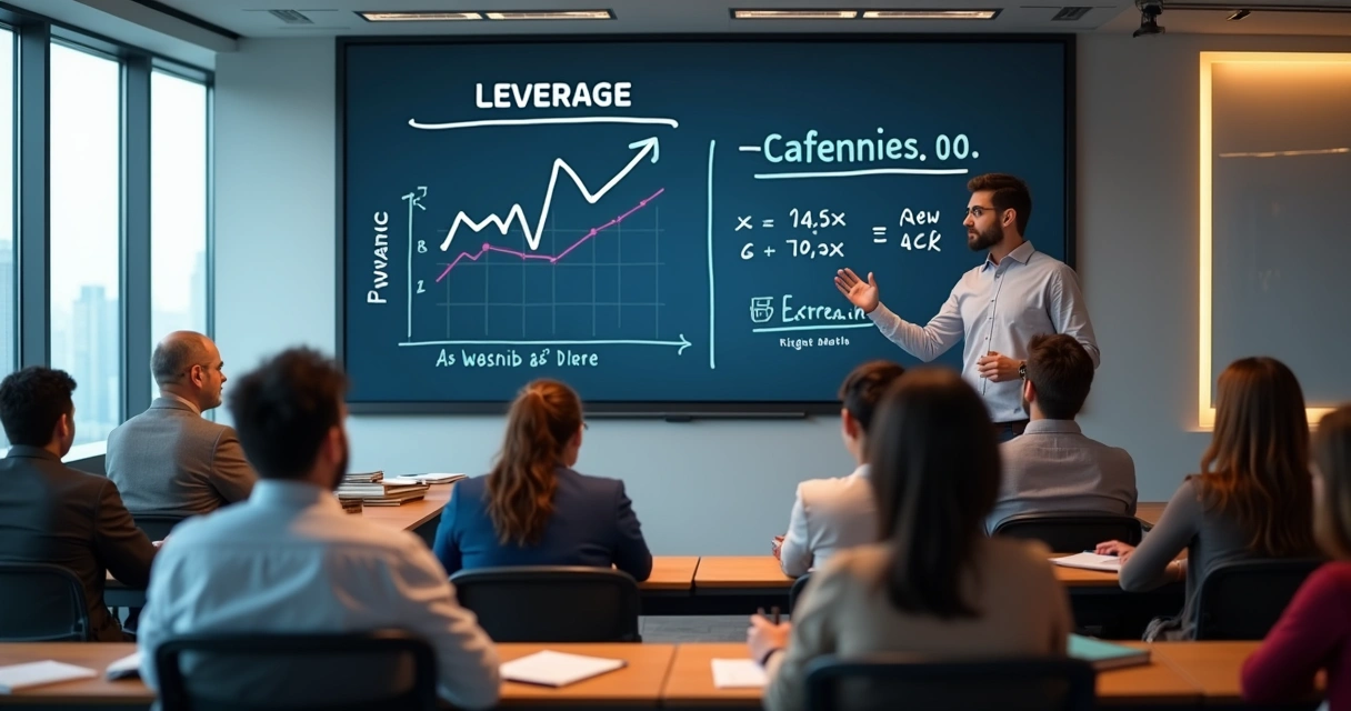 Grupo de pessoas em curso sobre finanças 