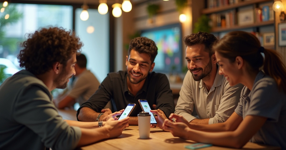 Brasileiros utilizando Pix em celulares para apostar em previsões do dia a dia 