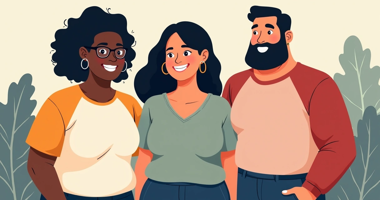 Pessoas plus size usando camiseta personalizada grande e confortável 