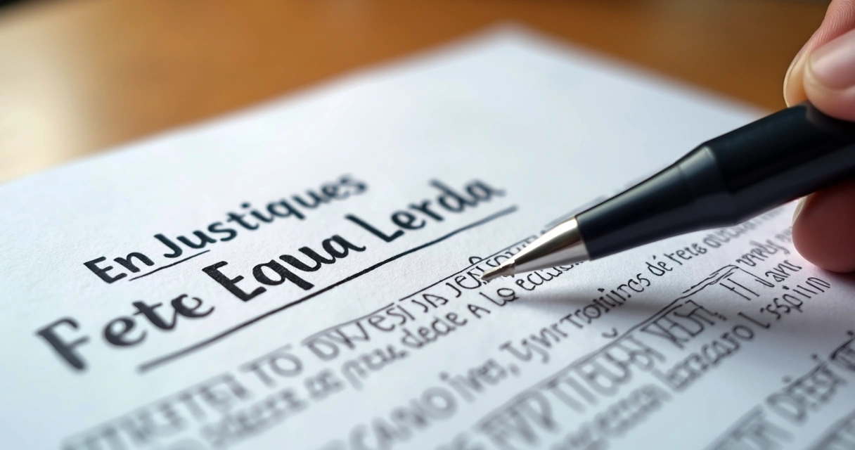 Detalhe de frase sobre justiça gratuita em documento 