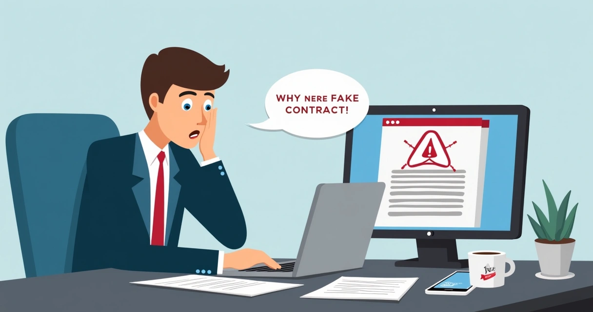 Suspicious email on laptop with phishing alert 