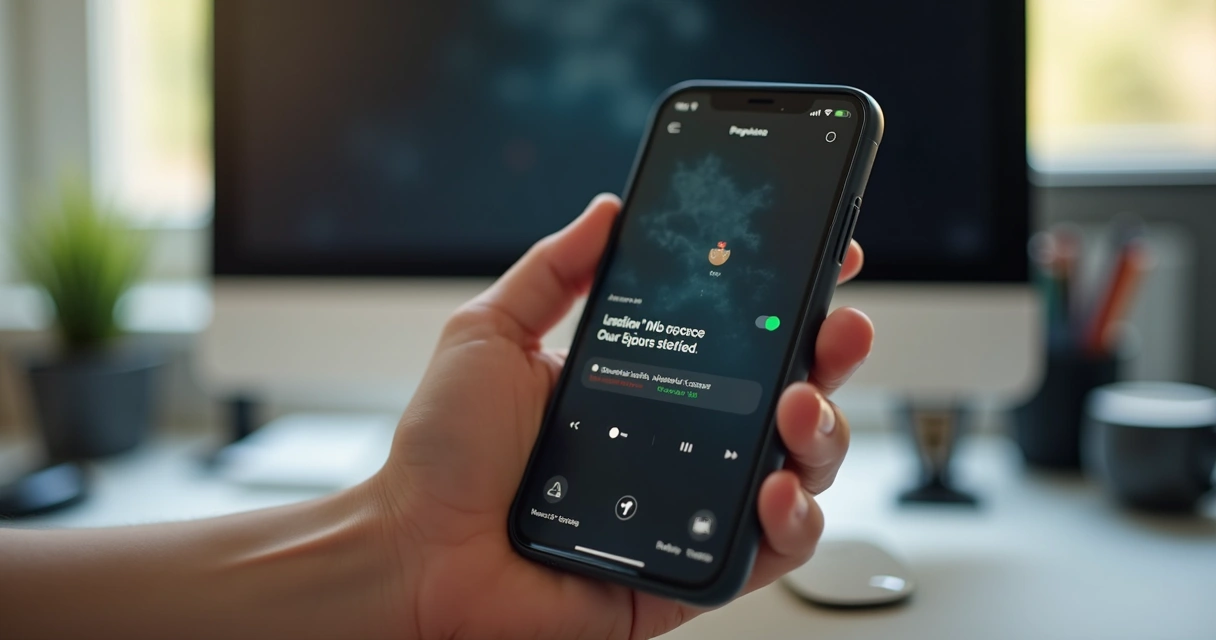 Person using mobile phone accessibility tools