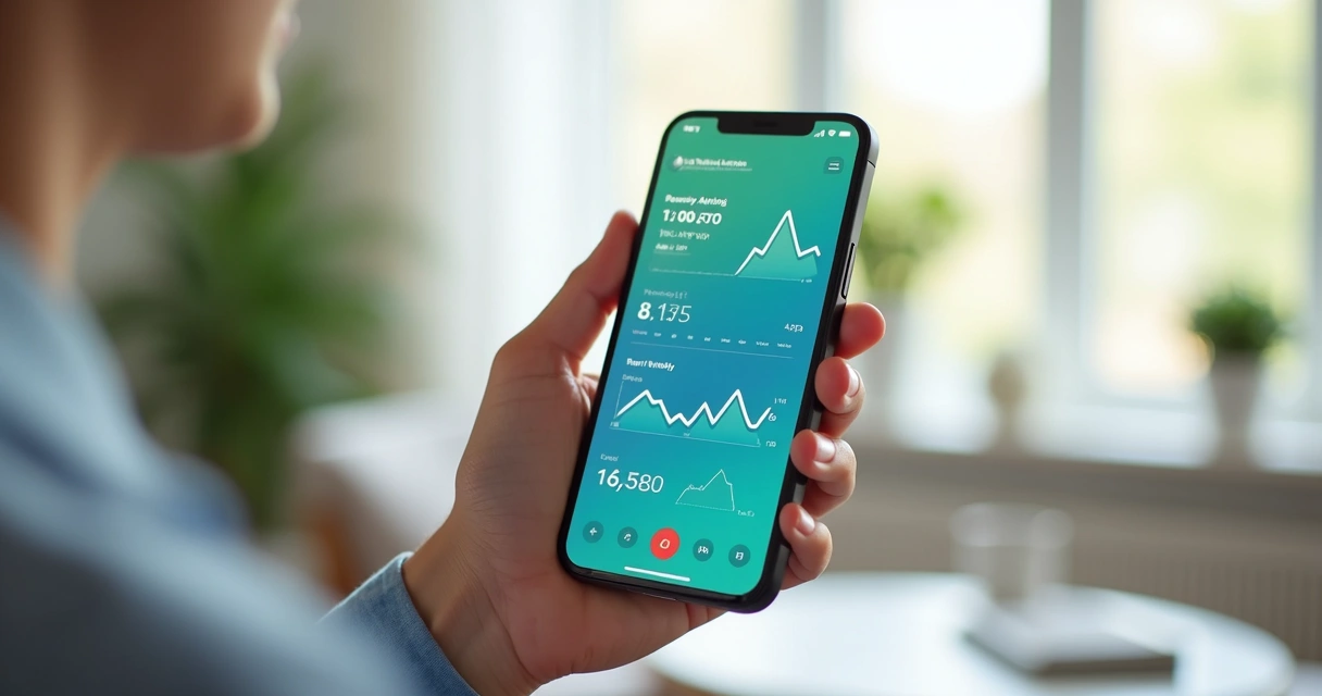 Blood pressure app showing health stats on a smartphone