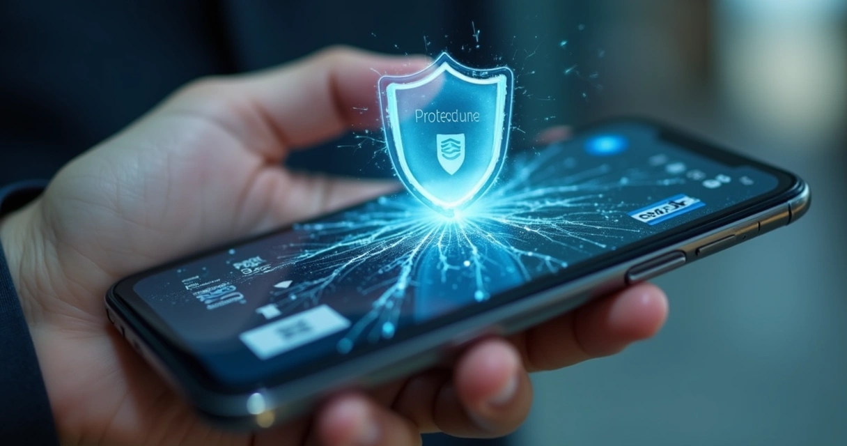 Credit card offering protection to a mobile phone