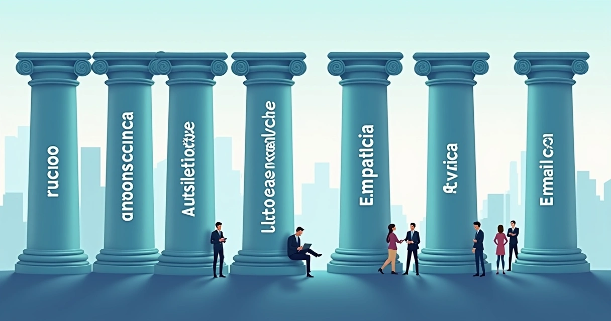 Gráfico dos pilares da maturidade espiritual no contexto empresarial 