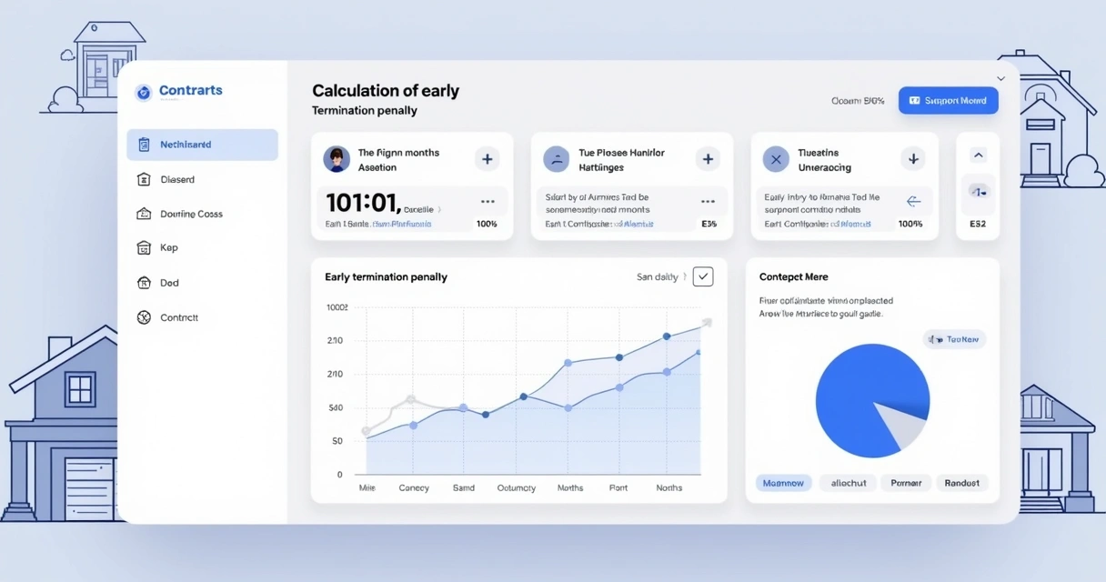 Painel digital de cálculo automático de multa na gestão de aluguel 