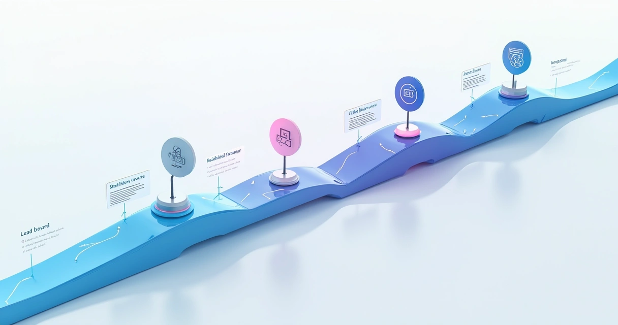 Representação visual do pipeline comercial B2B 