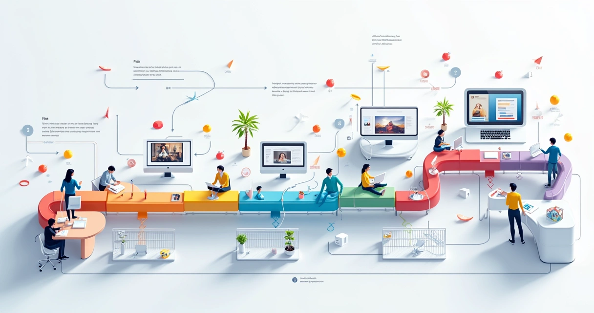 Fluxo de pipeline de produção de conteúdo EAD com checkpoints de qualidade 