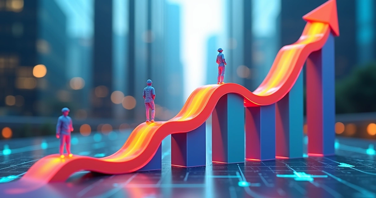 Pipeline de vendas digital mostrando crescimento de negócios 