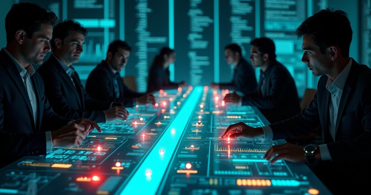 Esteira de DevSecOps com código, cadeados e alertas em painel escuro 