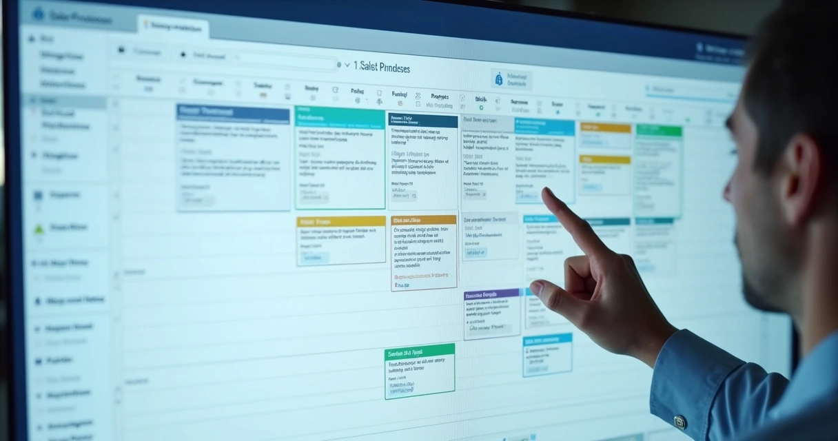 Exemplo de pipeline digital de vendas com oportunidades distribuídas por estágio, tarefas e follow-up visualizados 