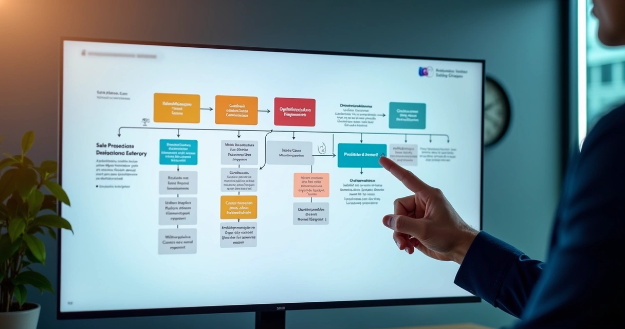 Pipelines coloridos em quadro de CRM para pré-vendas 