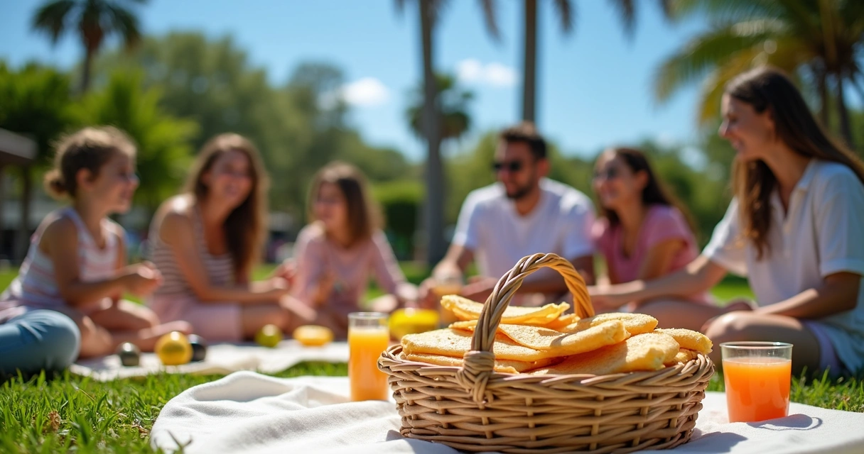 Piquenique com brasileiros em parque de Orlando 