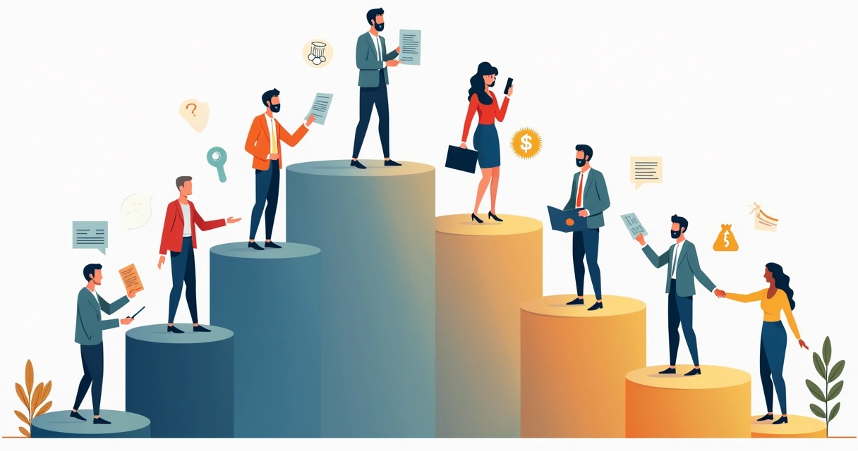 Pirâmide mostrando leads com diferentes níveis de qualificação 