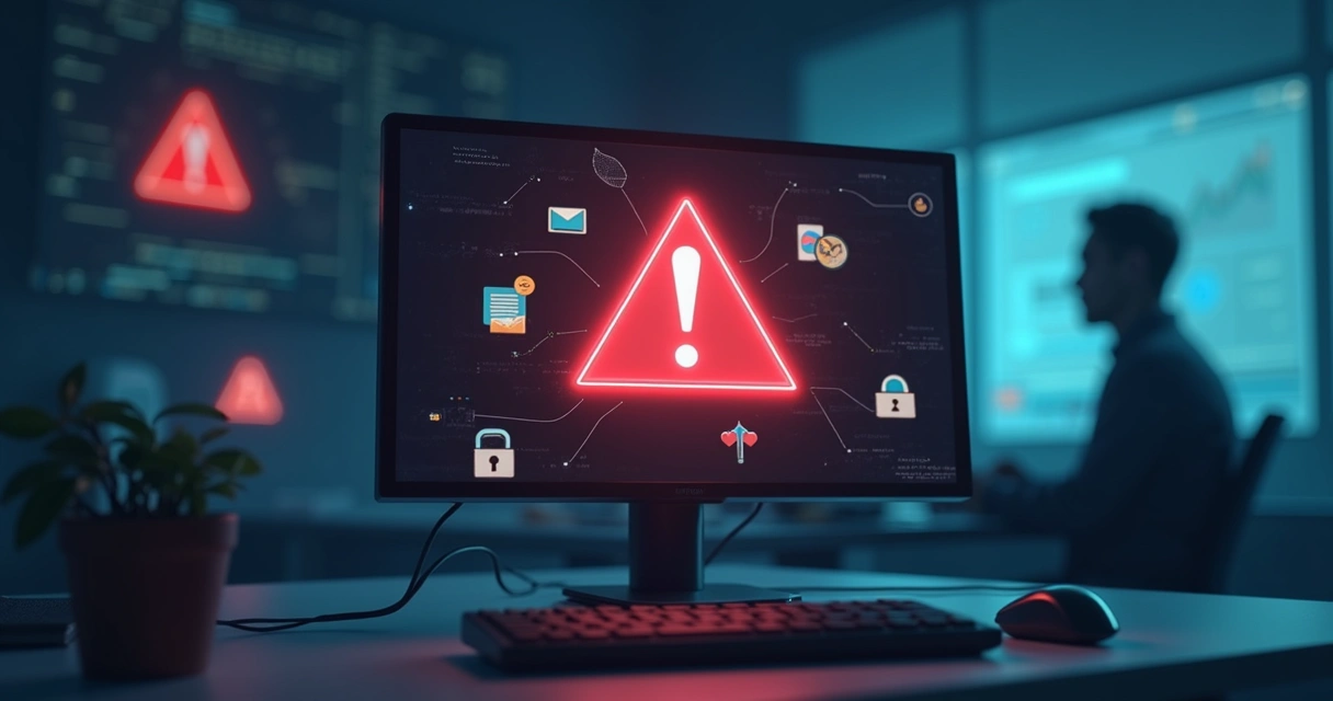 Aviso de falha de segurança em conteúdo online
