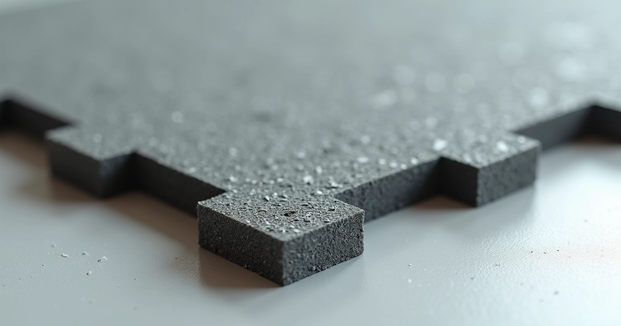 Placa de piso modular de borracha ecológica em close 