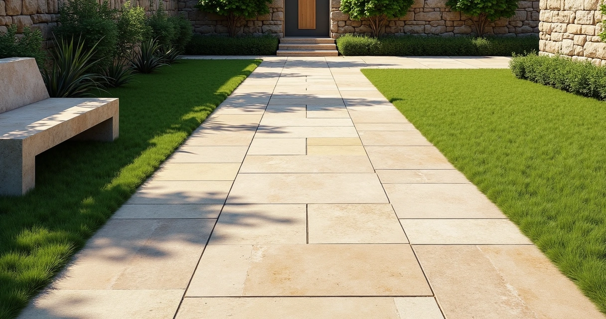 Bancada de granito e piso de São Tomé em jardim externo 