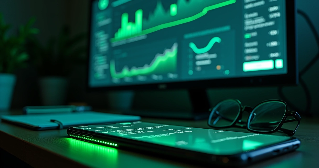 Celular com WhatsApp exibindo eventos de pixel conectados a um monitor com jornada do cliente 