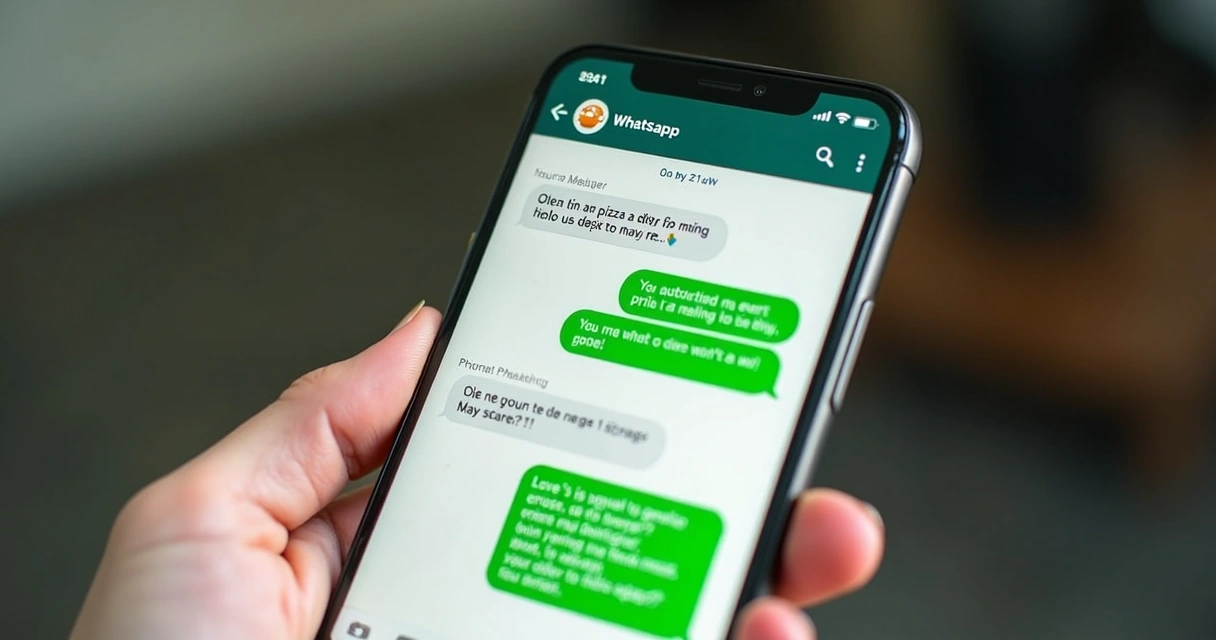 Simulação de conversa de pedido de pizza pelo WhatsApp