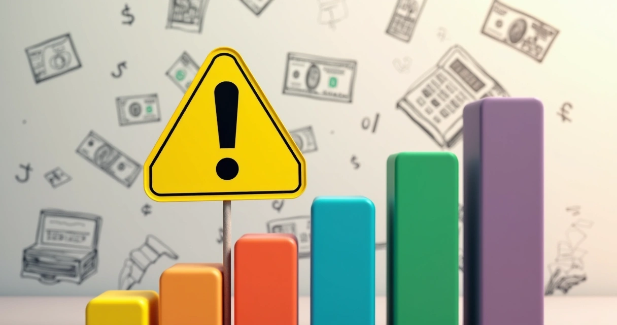 Placa de alerta de custos fixos crescentes 