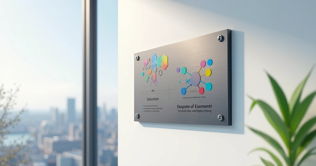 Placa de alumínio personalizada com design moderno 