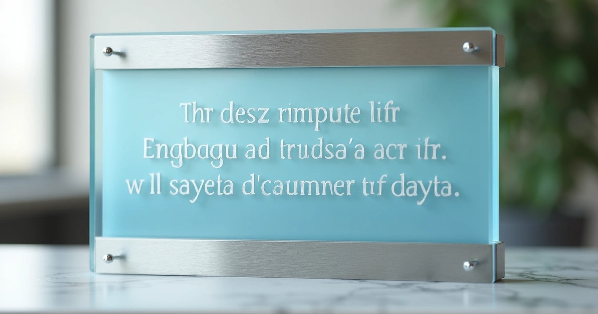 Placa de homenagem dupla face aço inox e acrílico translúcido 