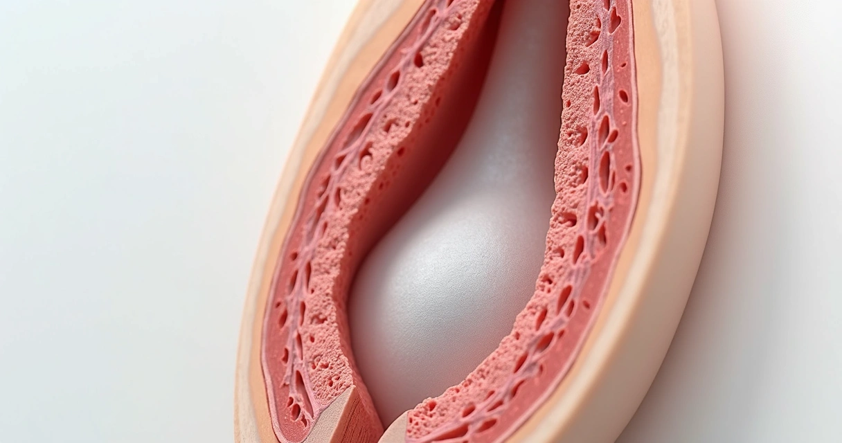 Desenho anatômico mostrando fibrose na túnica albugínea do pênis 