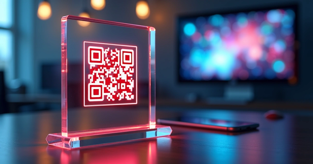Placa de homenagem digital com QR code em destaque 