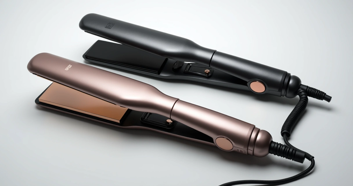 Comparação de placas cerâmica e titânio em pranchas de cabelo 