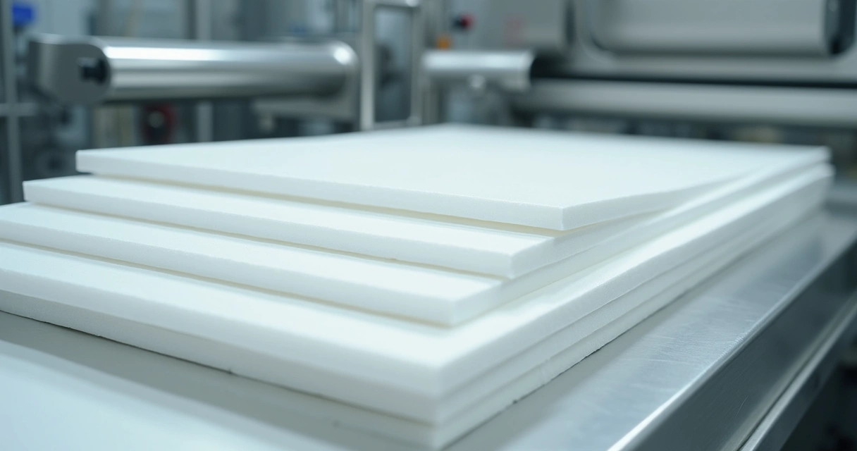 Placas de PTFE em ambiente de indústria alimentícia 