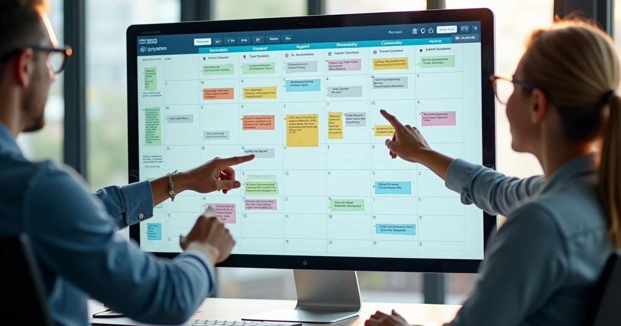 Plano anual de campanhas de email em painel digital 