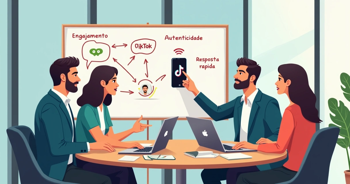 Grupos criando planejamento para vídeos em campanha política no TikTok 