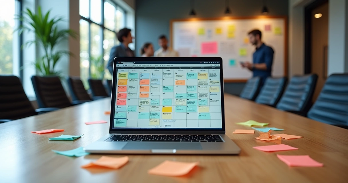 Planejamento editorial com frases-chave em destaque 