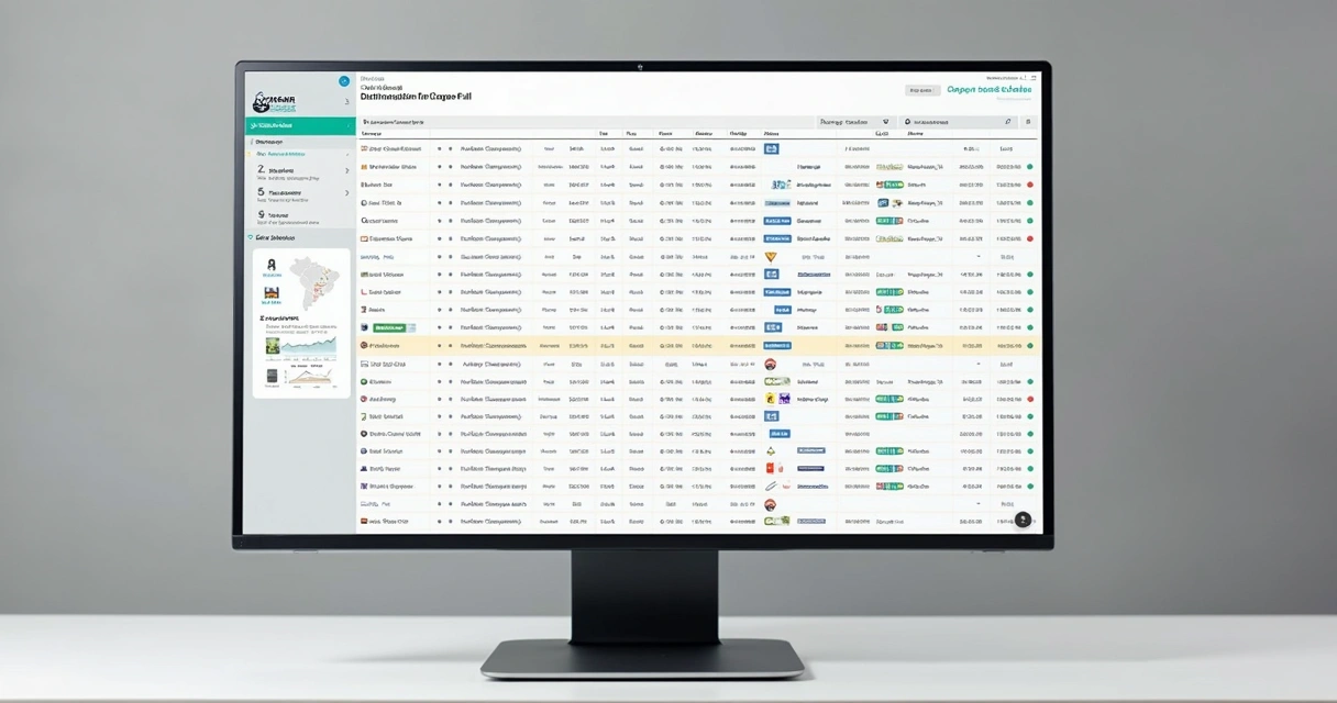 Painel de planejamento de estoque Full segmentado por região e SKU 