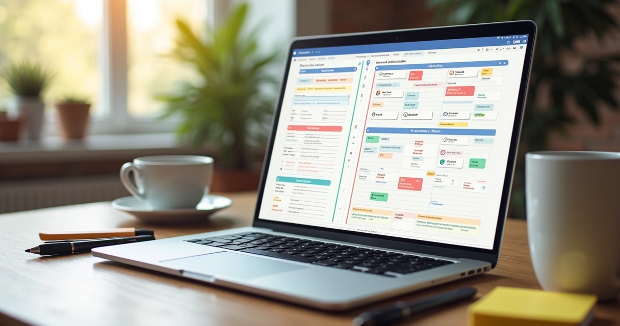 Calendário digital com metas de estudo para curso online 