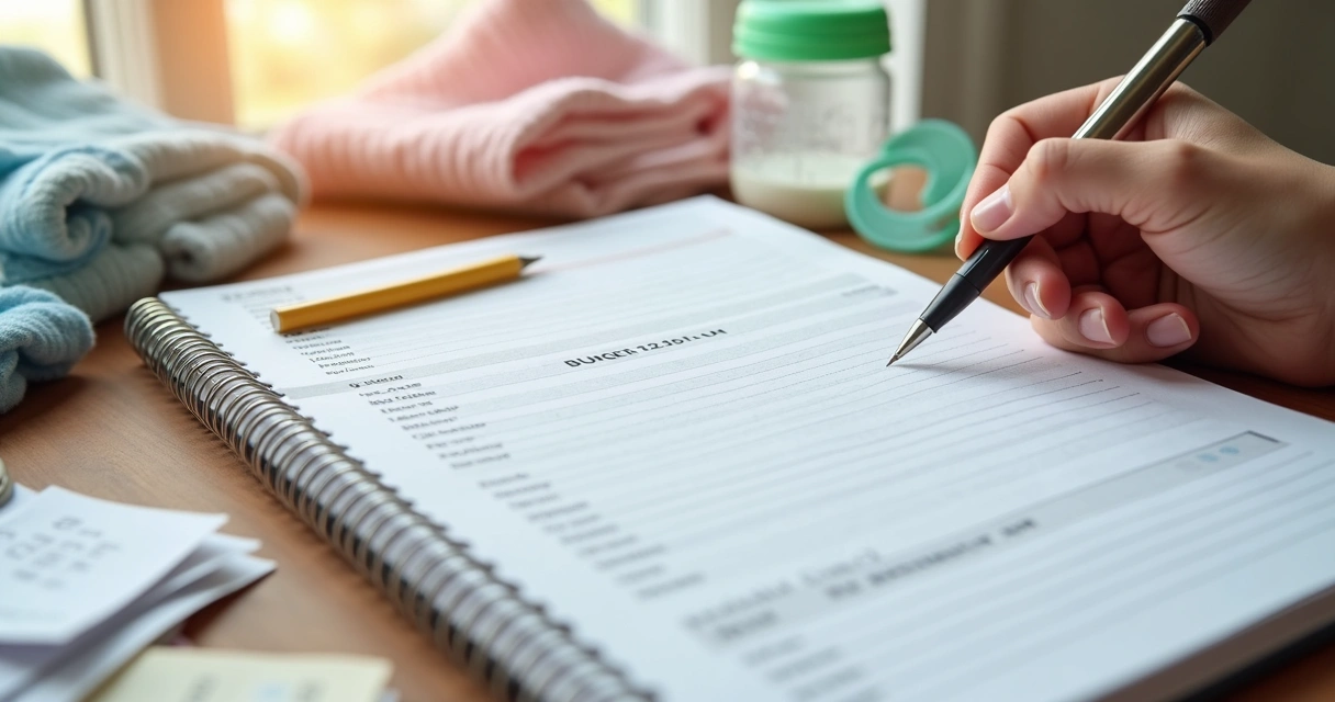 Planilha de orçamento para bebê e itens de enxoval 