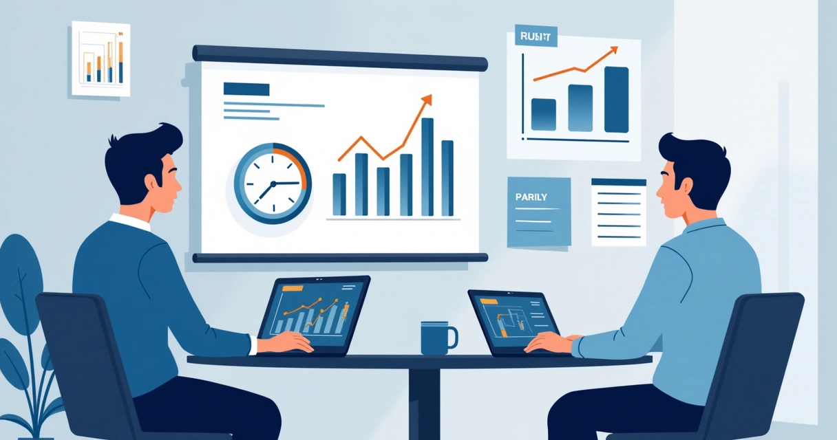 Equipe fazendo planejamento fiscal em sala de reunião